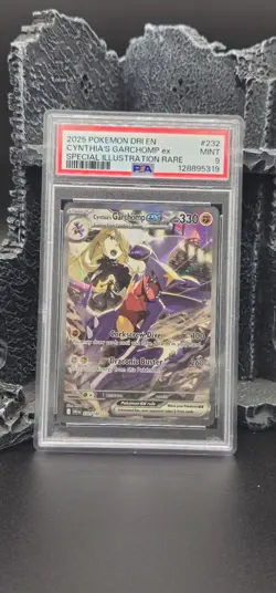 Pokemon TCG Destined Rivals Cynthia's Garchomp EX #232/182 Sir PSA 9 - Image 2