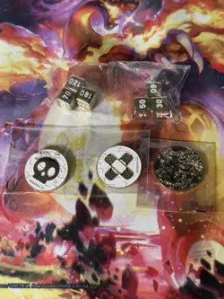 Pokemon TCG Gold Metal Dice & Damage Counter Coins - Charizard UPC - NEW - Image 1