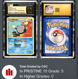 Poliwhirl 37/95 Promo S/P/T Championships Pristine CGC 10 NM/Mint+ Pokemon TCG - Image 1