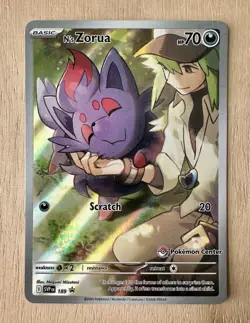 Pokemon Center N's Zorua Stamped Promo NEAR MINT Journey Together 189 - Image 1