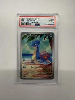 Pokemon TCG Misty's Lapras Destined Rivals 194/182 Illustration Rare PSA 9 - Image 1