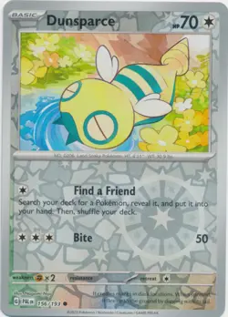 x4 Dunsparce - 156/193 - Common - Reverse Holo Pokemon SV02 Paldea Evolved M/NM - Image 1