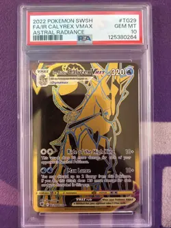 2022 PSA 10 Ice Rider Calyrex VMAX FA Full Art TG29 Pokemon TCG Astral Radiance - Image 1