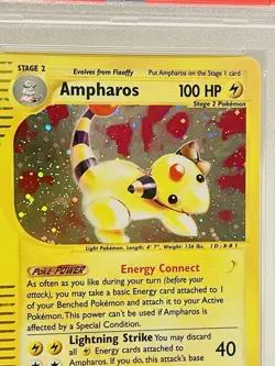2002 Pokemon Expedition Ampharos 2/165- Holo- NM-Mint PSA 8 - Image 2