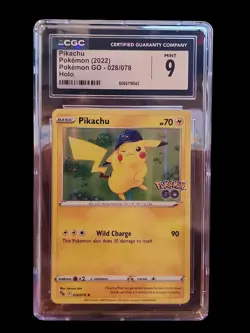 Pikachu 2022 Pokemon GO Holo 028/078 CGC MINT 9 - Image 1
