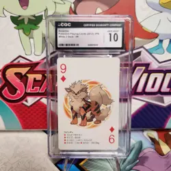 CGC 10 Arcanine 9 of Diamonds White Kyurem 2 Deck 2012 - Pokemon - SHIPS FAST - Image 1