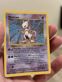Mewtwo 010/102 Base Set SHADOWLESS MP Unlimited Edition Holo - Pokemon Vintage - Image 5