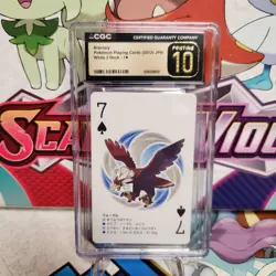 CGC 10 Pristine Braviary 7 of Spades - 2012 White 2 Kyurem Pokemon Poker Deck - Image 1