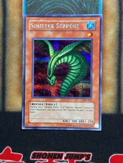 Yugioh Sinister Serpent SDD-002 Parallel Secret Rare NM - Image 1