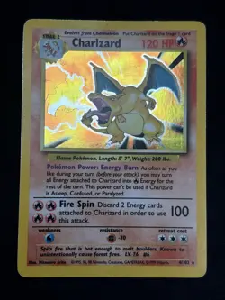 Pokemon Charizard 4/102 - Base Set 1999 - Holo Rare Card - WOTC LP/MP 🔥 - Image 1