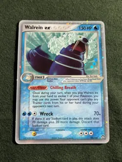 Walrein EX 99/108 Pokemon TCG Holo Card Power Keepers Set Light Played Condition - Image 1