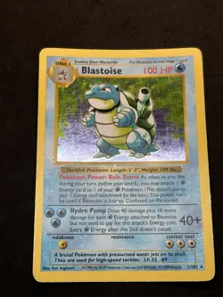 Blastoise 2/102 Pokemon TCG Base Set Holo Shadowless Rare Card Condition LP/MP🔥 - Image 4