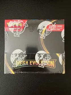 Pokemon TCG Mega Evolution Enhanced Booster Box - Rare Art Promo Card - Image 1