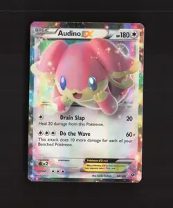 Audino EX 84/124 XY Fates Collide Ultra Rare Holo Pokemon Card DMG - Image 1