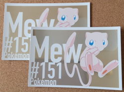【2 set】Mew 151 Scarlet and Violet Mirror Foil Pokemon Post Card Anime Japanese 1 - Image 1