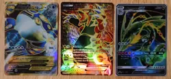Pokemon Cards Mega Rayquaza & Primal Groudon & Primal Kyogre Fan Made Full Arts - Image 1