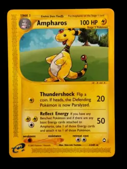 Ampharos Non Holo 3/147 Aquapolis ENG - English Pokemon Card E-Series 2002 - Image 1