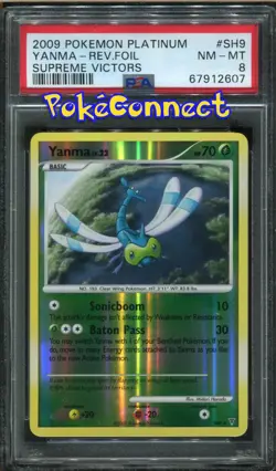PSA 8 Pokemon Yanma Supreme Victors SH9 Shiny Secret Rare Holo Card - Image 1