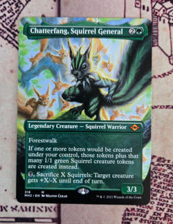 MTG Chatterfang, Squirrel General Borderless Extended MH2 NM - Image 1