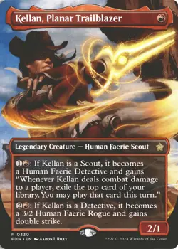 MTG Kellan, Planar Trailblazer (0330) *Non-Foil* Borderless Foundations MT/NM - Image 1