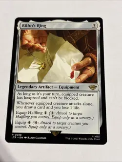 MTG SkeenAB Bilbo's Ring BORDERLESS from LTR. NM. - Image 1
