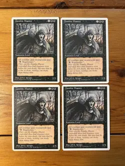 MTG - Magic the Gathering - 4x Zombie Master x4 - Fourth 4th Edition - Image 1