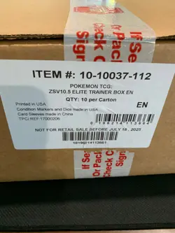 Pokemon TCG Scarlet & Violet Black Bolt Elite Trainer ETB 10 Box Sealed Case - Image 1