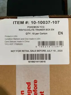 Pokemon TCG Scarlet & Violet White Flare Elite Trainer ETB 10 Box Sealed Case - Image 1