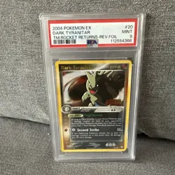 Pokemon Dark Tyranitar EX Team Rocket Returns Reverse Holo Rare #19 PSA 9 Mint - Image 1