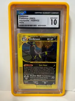 2003 Pokemon Aquapolis Umbreon Holo #H29 CGC 10 - Image 1