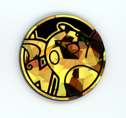 Pokemon Cracked Iced Raichu Official Coin Rare Vivid Voltage Gold Flipping Coin - Image 1