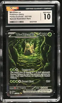 WO-CHIEN EX Paldea Evolved Special Illustration Rare #257 CGC 10 Pokemon - Image 1