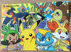 【NM】Pokemon Center Sticker / 2014 Pikachu Fennekin Japanesese - Image 1