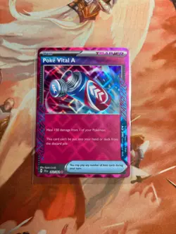 Pokemon Poke Vital a 062/064 SV Shrouded Fable Holo Ace Spec Rare Card - Image 1