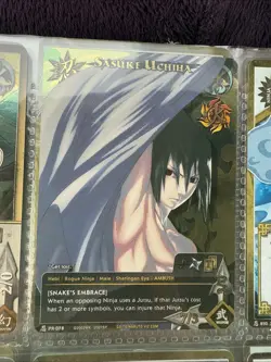 Naruto CCG Sasuke Uchiha [Snake’s Embrace] PR 078 NM Holo Foil Promo Card Bandai - Image 1