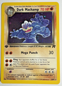 Pokemon TCG Dark Machamp 1st Edition Rare Holo Card #10/82 Team Rocket - Image 1