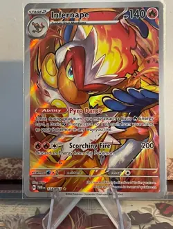 Pokemon TCG Infernape Holo Illustration Rare Card Twilight Masquerade - Image 1