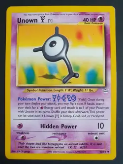 Unown [Y] 40/64 - Neo Revelation Set - Pokemon Card - Excellent Condition - Image 1