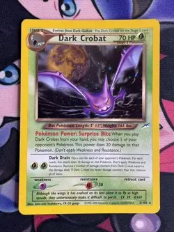 Pokemon Card - Dark Crobat Neo Destiny 2/105 Holo Rare LP - Image 1