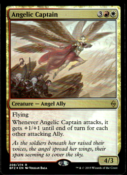 Angelic Captain FOIL Battle for Zendikar NM White Red Rare MAGIC CARD - Image 1