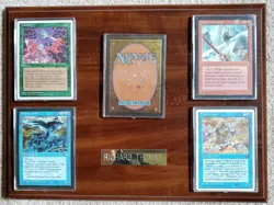 Magic the Gathering MTG 5 CARD WOODEN ARTIST ART PLAQUE Richard Thomas - Image 1