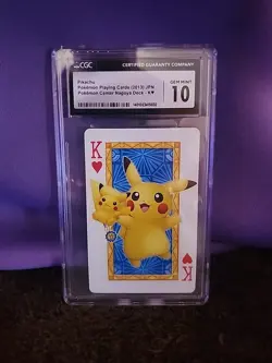 2013 Pikachu King Of Hearts Pokemon Center Nagoya Playing Card Japan Poker Card - Image 1