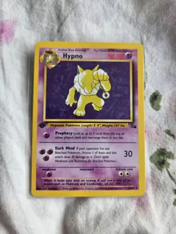 ! 1st Edition Hypno (23/62) Rare Fossil Set Pokemon Card! Excellent - Image 1