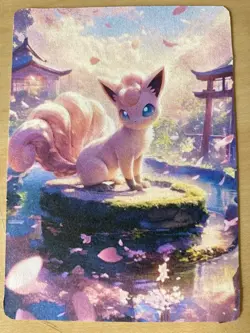 Anime ART STYLE Vulpix Fan Full Art Pokemon Custom Card/perfect bookmark - Image 4