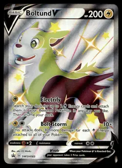 Pokemon 2021 TCG Sword & Shield Promo Cards #SWSH085 Boltund V NM - Image 1