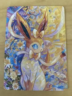 Anime ART STYLE Sylveon Fan Full Art Pokemon Custom Card/perfect bookmark - Image 1