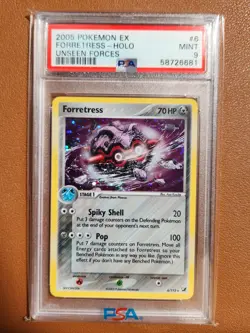 Forretress 6/115 EX Unseen Forces Holo Rare 2005 Pokemon PSA 9 MINT TCG Card - Image 1