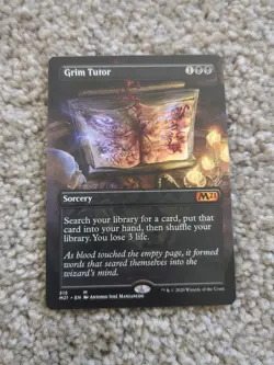 Mtg GRIM TUTOR BORDERLESS Alternate Art NM Regular M21 315 - Image 1