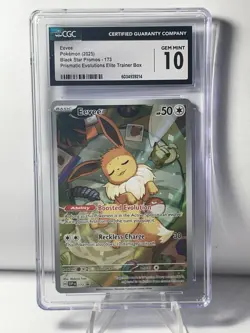 Pokemon Eevee SVP 173 Prismatic Evolutions ETB Promo Card CGC 10 - Image 1