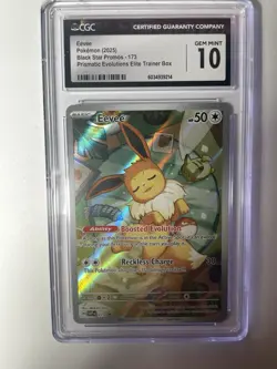 Pokemon Eevee SVP 173 Prismatic Evolutions ETB Promo Card CGC 10 - Image 4